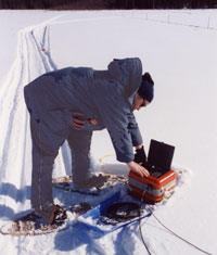 Protem receiver employed during winter survey